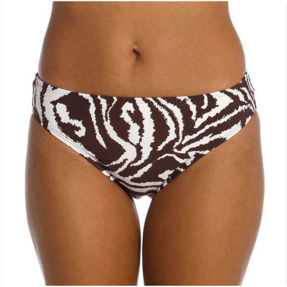 2/$30 NWT La Blanca Fierce Lines Hipster Bikini Bottom Java Animal Print Size 16 - Picture 1 of 8